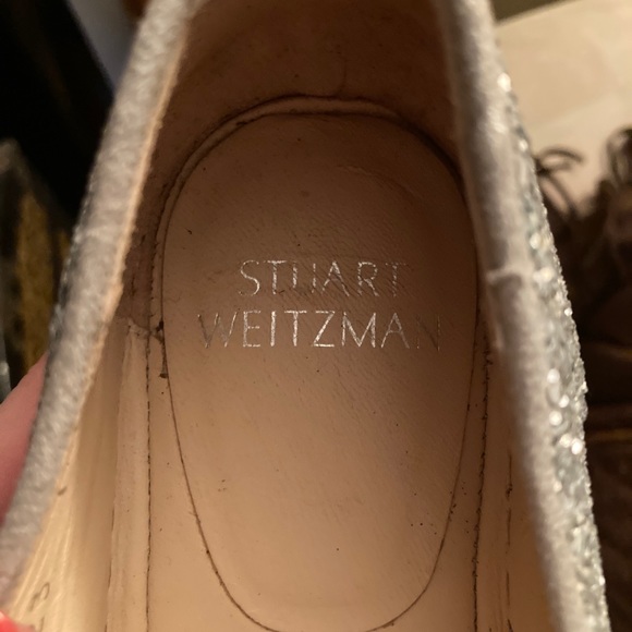 Stuart Weitzman Glitter, Slip on Sneakers, 7.5B. - Picture 5 of 5